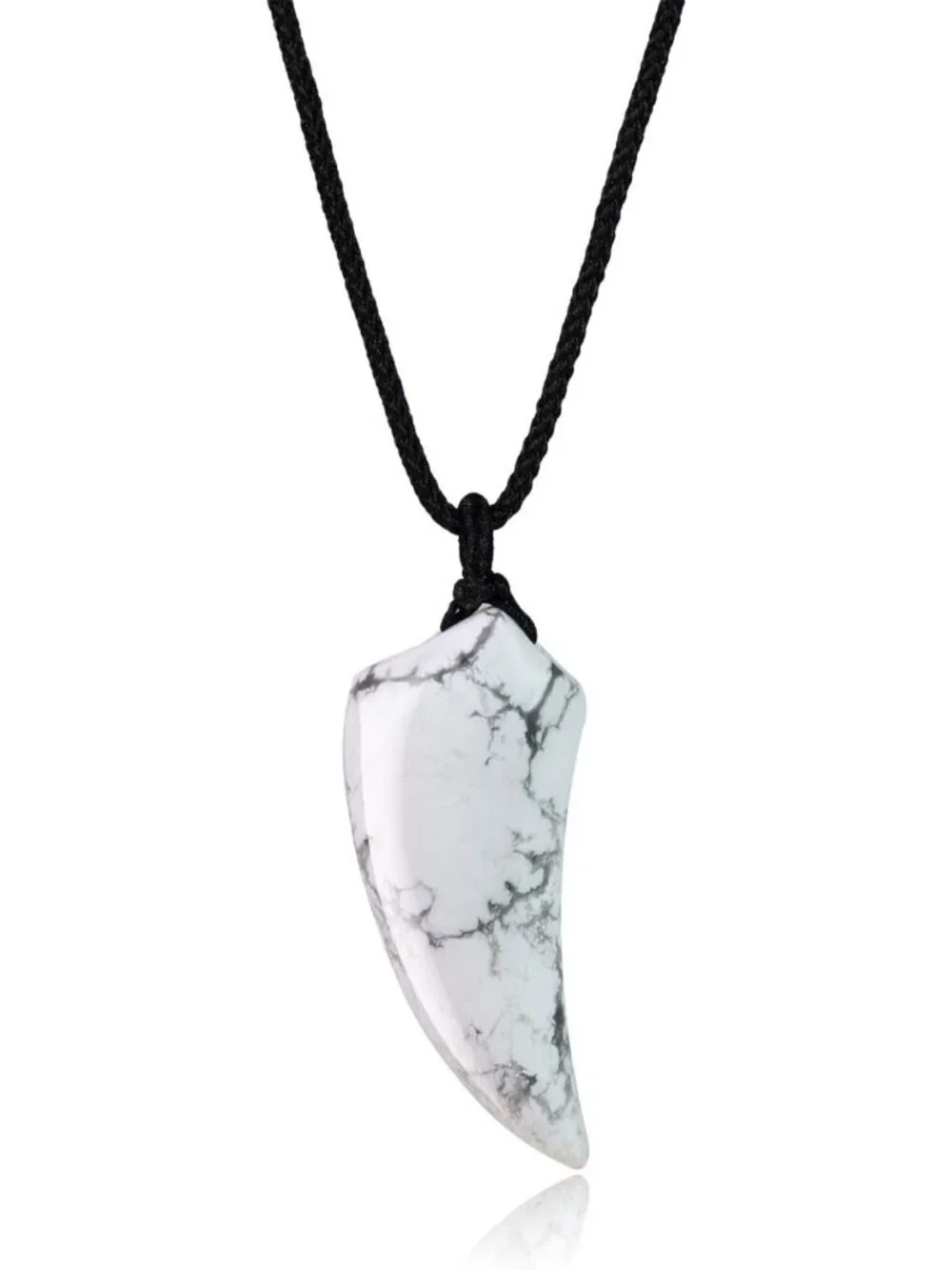 Healing Crystal Wolf Tooth Necklace | Natural Stone Pendant | Boho Chic Jewelry